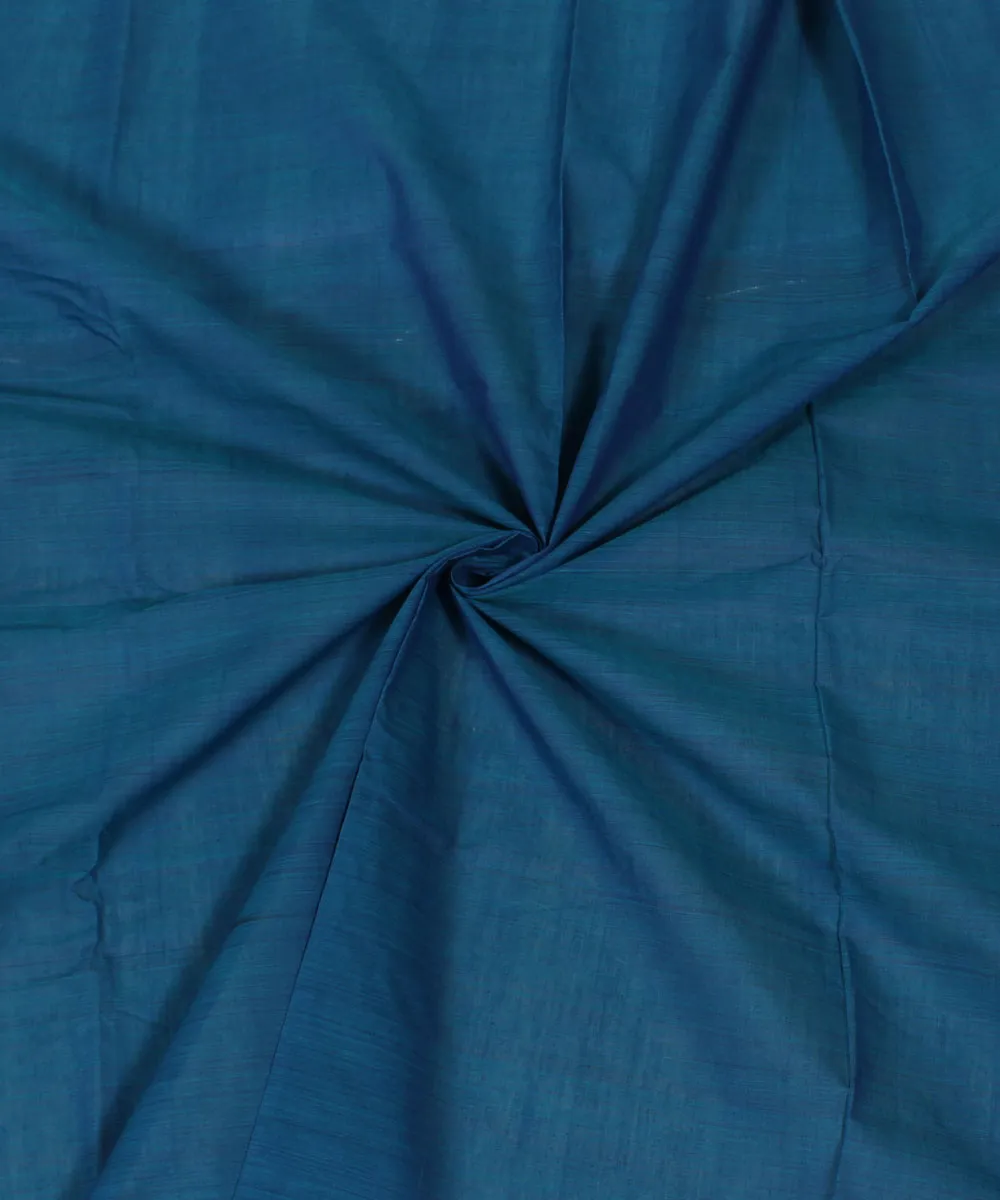 0.6m Blue Green Handloom Mangalagiri Cotton Fabric