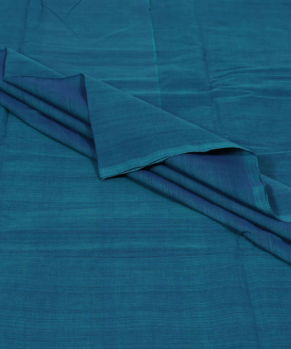 0.6m Blue Green Handloom Mangalagiri Cotton Fabric