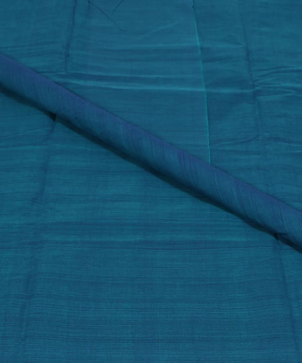 0.6m Blue Green Handloom Mangalagiri Cotton Fabric