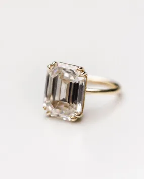 5.5ct Emerald Cut Moissanite Ring