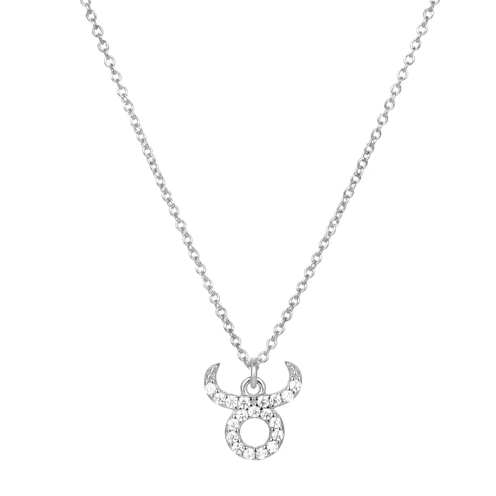 925 Sterling Silver & Platinum Plated/18k Gold Zodiac Necklace