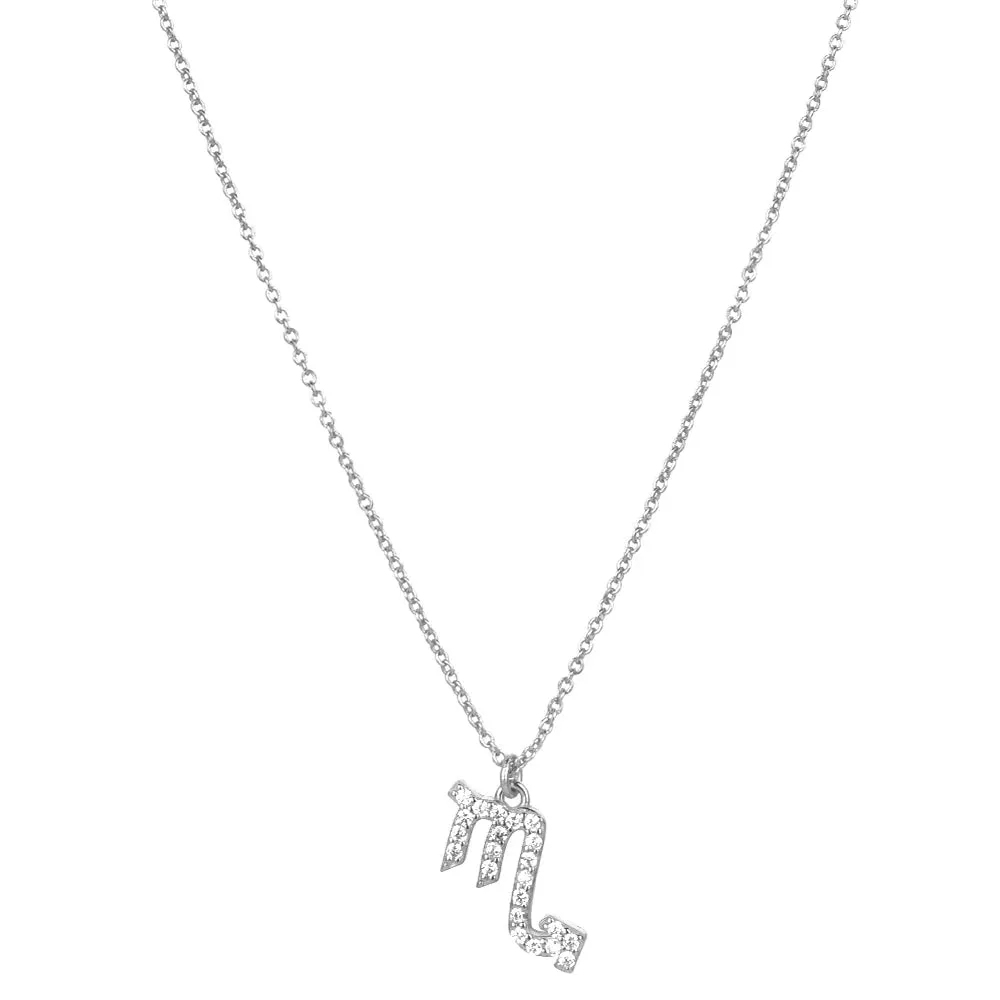 925 Sterling Silver & Platinum Plated/18k Gold Zodiac Necklace