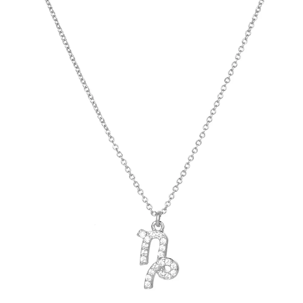 925 Sterling Silver & Platinum Plated/18k Gold Zodiac Necklace