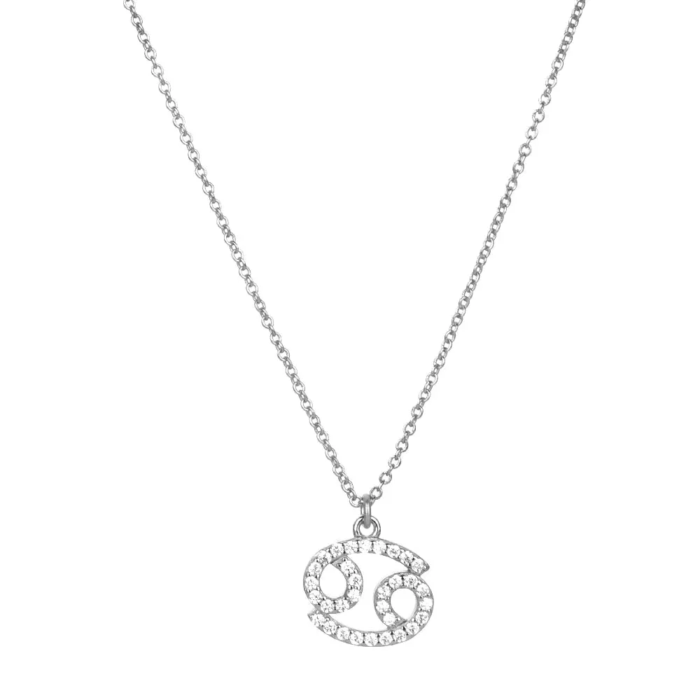 925 Sterling Silver & Platinum Plated/18k Gold Zodiac Necklace