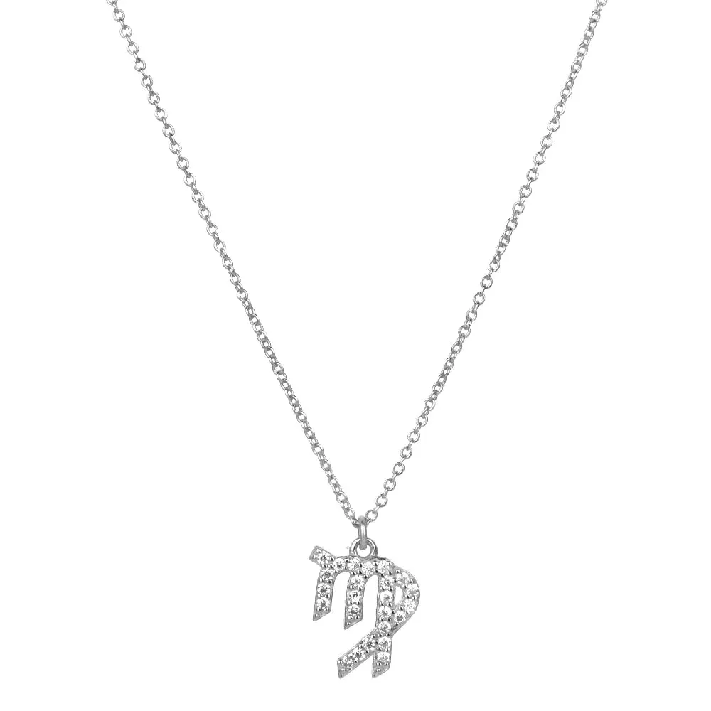 925 Sterling Silver & Platinum Plated/18k Gold Zodiac Necklace