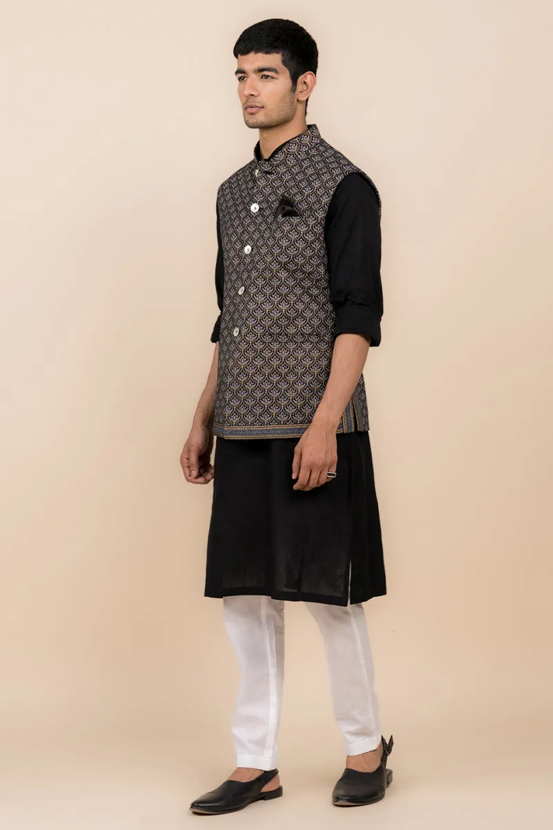 All Over Printed Kurta Bundi Set