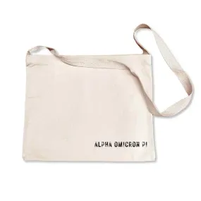 Alpha Omicron Pi Sorority Messenger Bag with Cross Body Strap