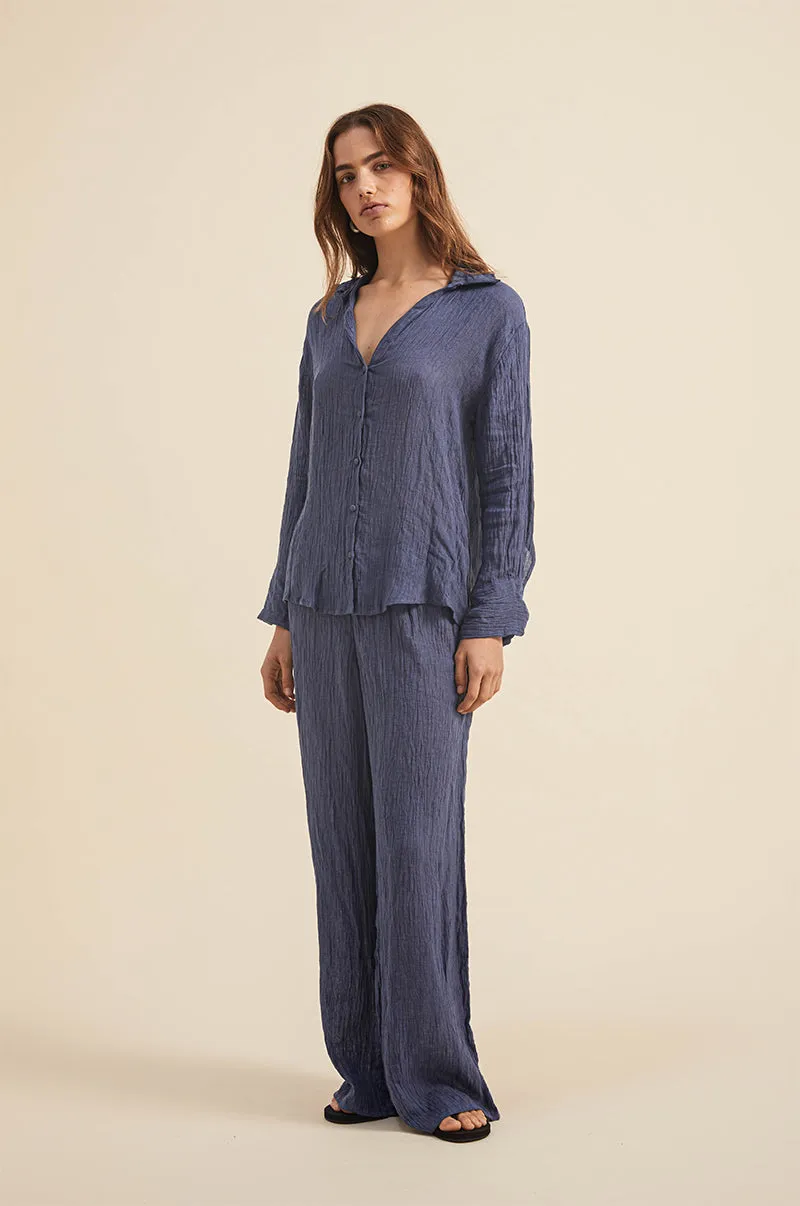 ANTHEA Blouse - twilight linen