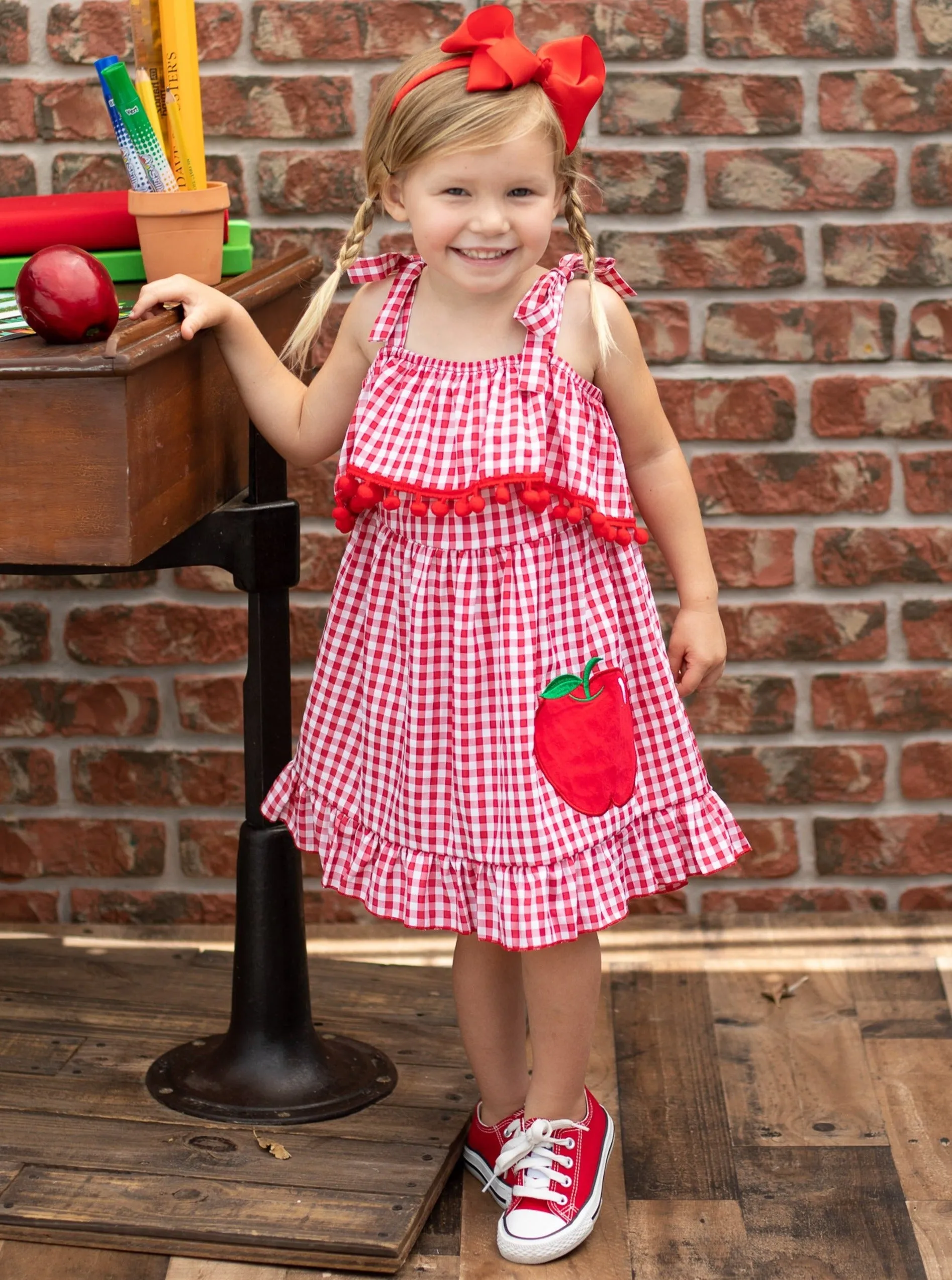 Apple of My Eye Plaid Sundress