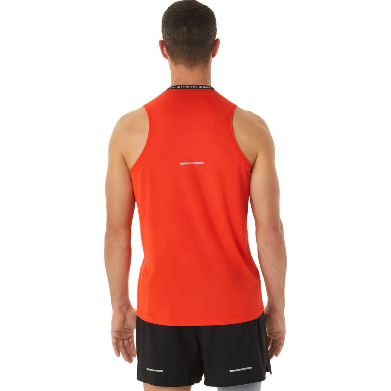 Asics Race Singlet Black Cherry Tomato   