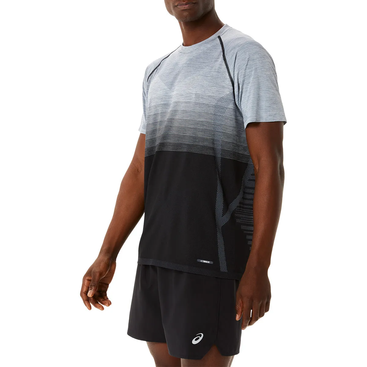 Asics Seamless Ss Top Black Grey   