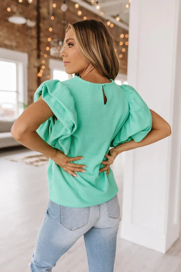 Aurelia Ruffle Sleeve Blouse