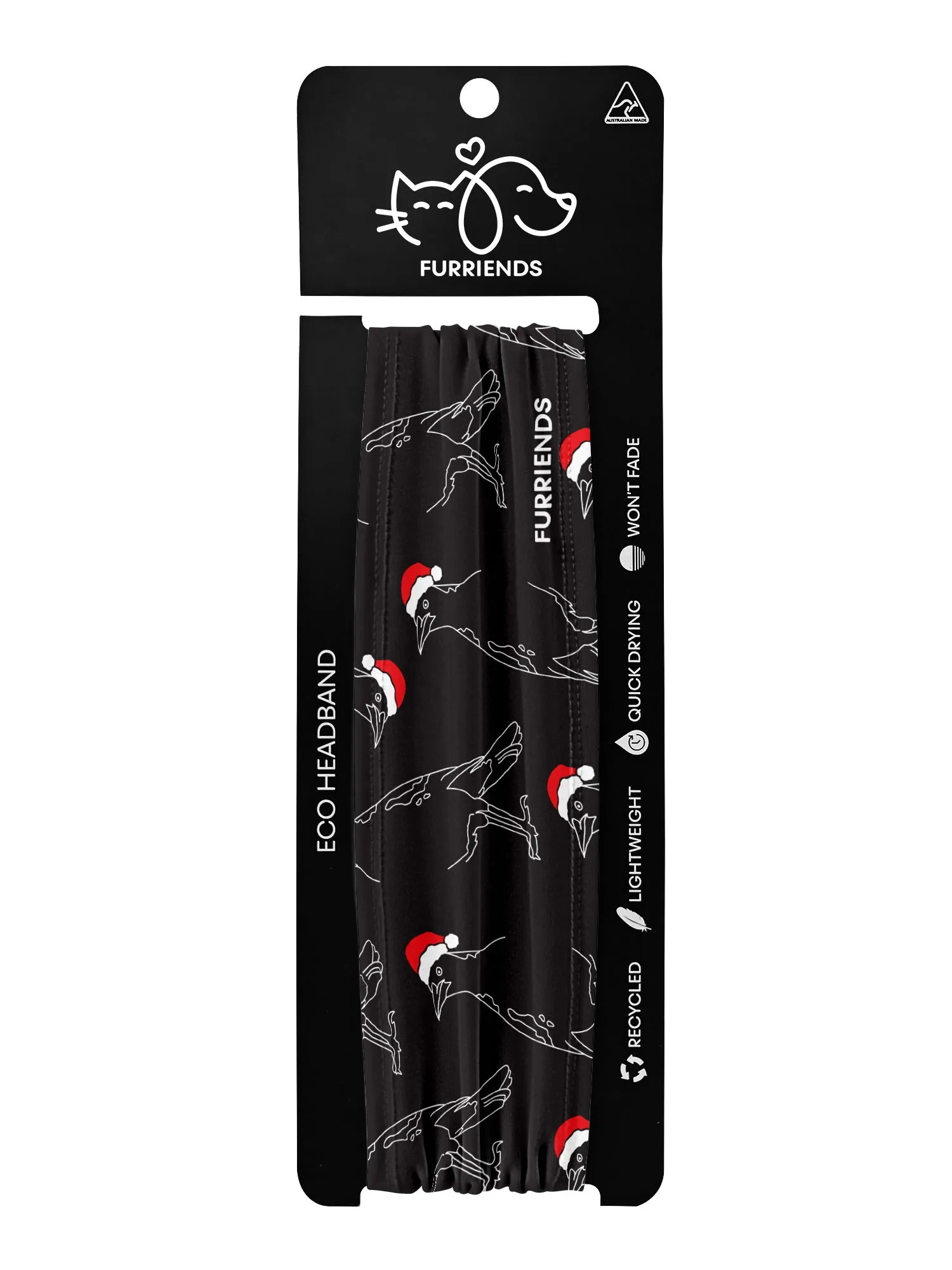 Australian Magpie - Christmas Edition Eco Performance Headband