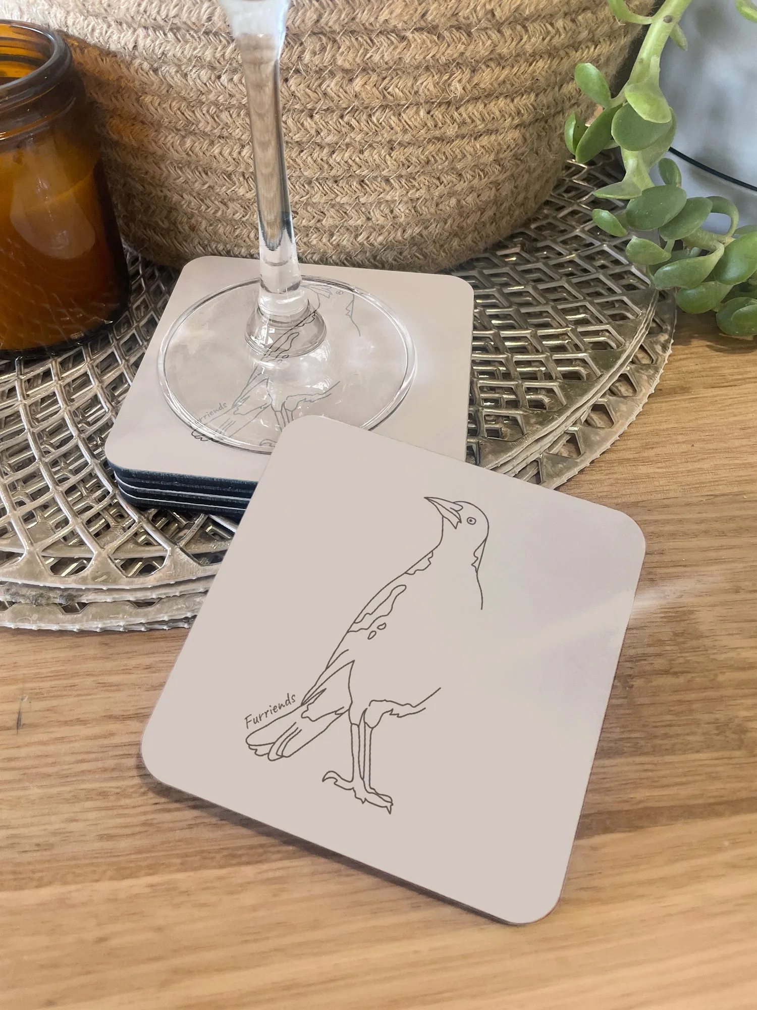 Australian Magpie Coaster