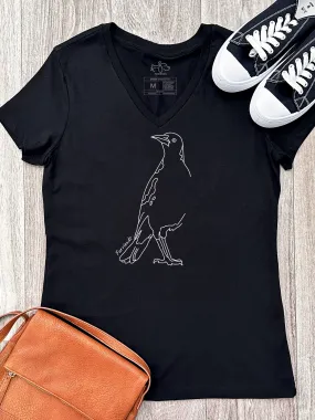 Australian Magpie Emma V-Neck Tee