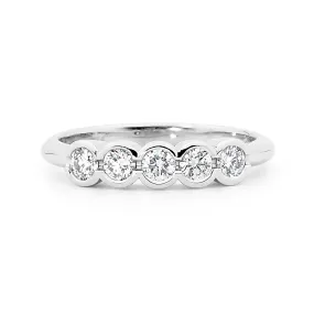 Bezel set diamond ring