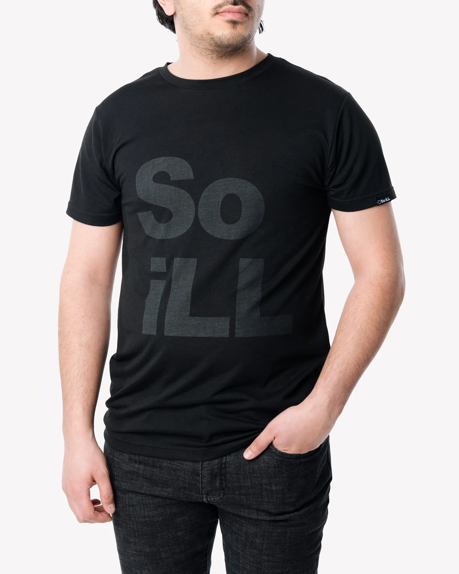 Black So iLL Stacked Logo Tee