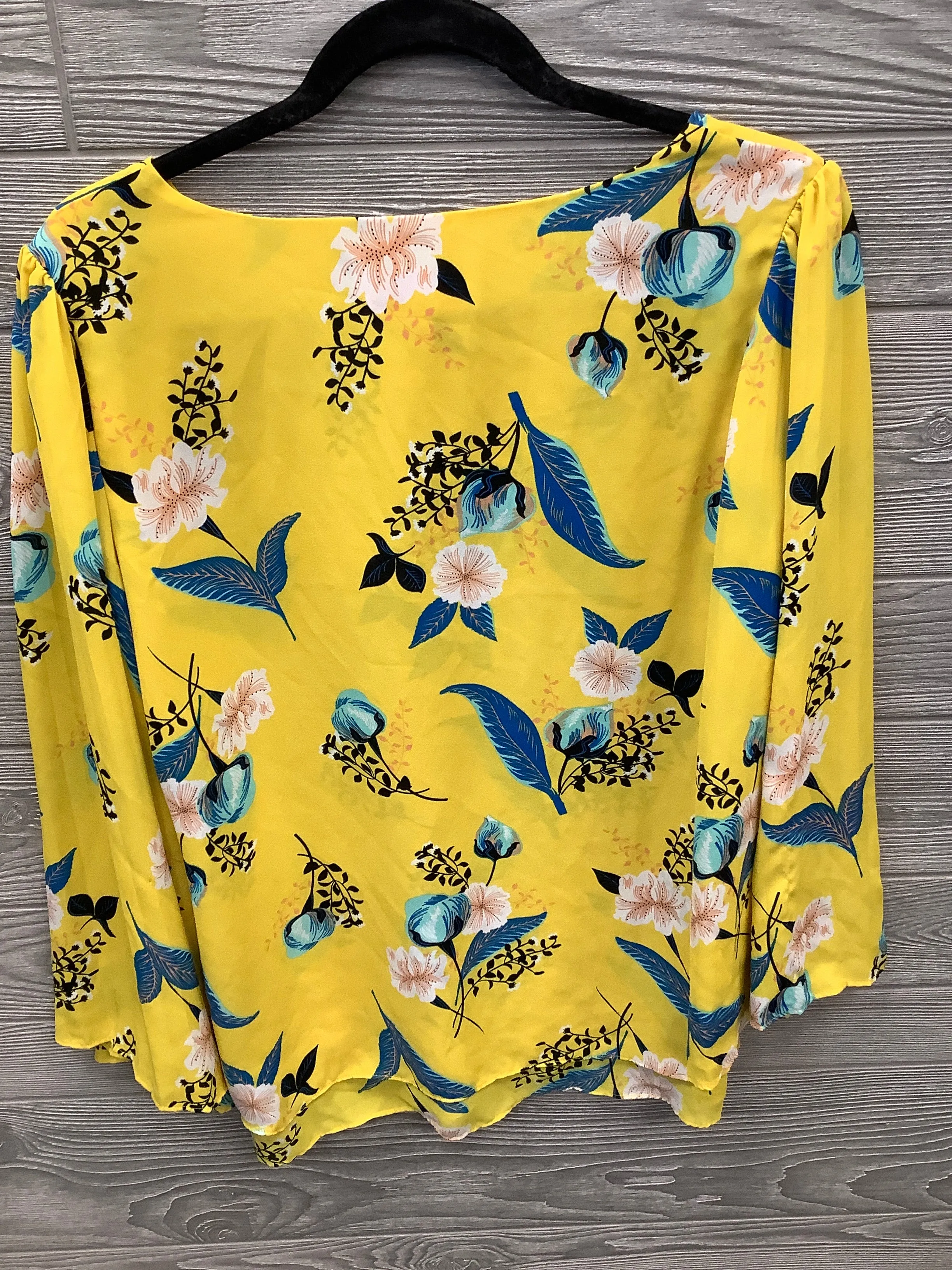 Blouse Long Sleeve By Laurie Felt In Yellow, Size: S