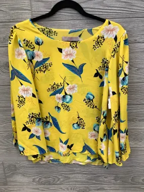 Blouse Long Sleeve By Laurie Felt In Yellow, Size: S