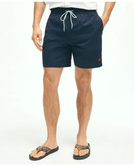 Brooks Brothers Men's 5" Classic Swim Trunks Navy