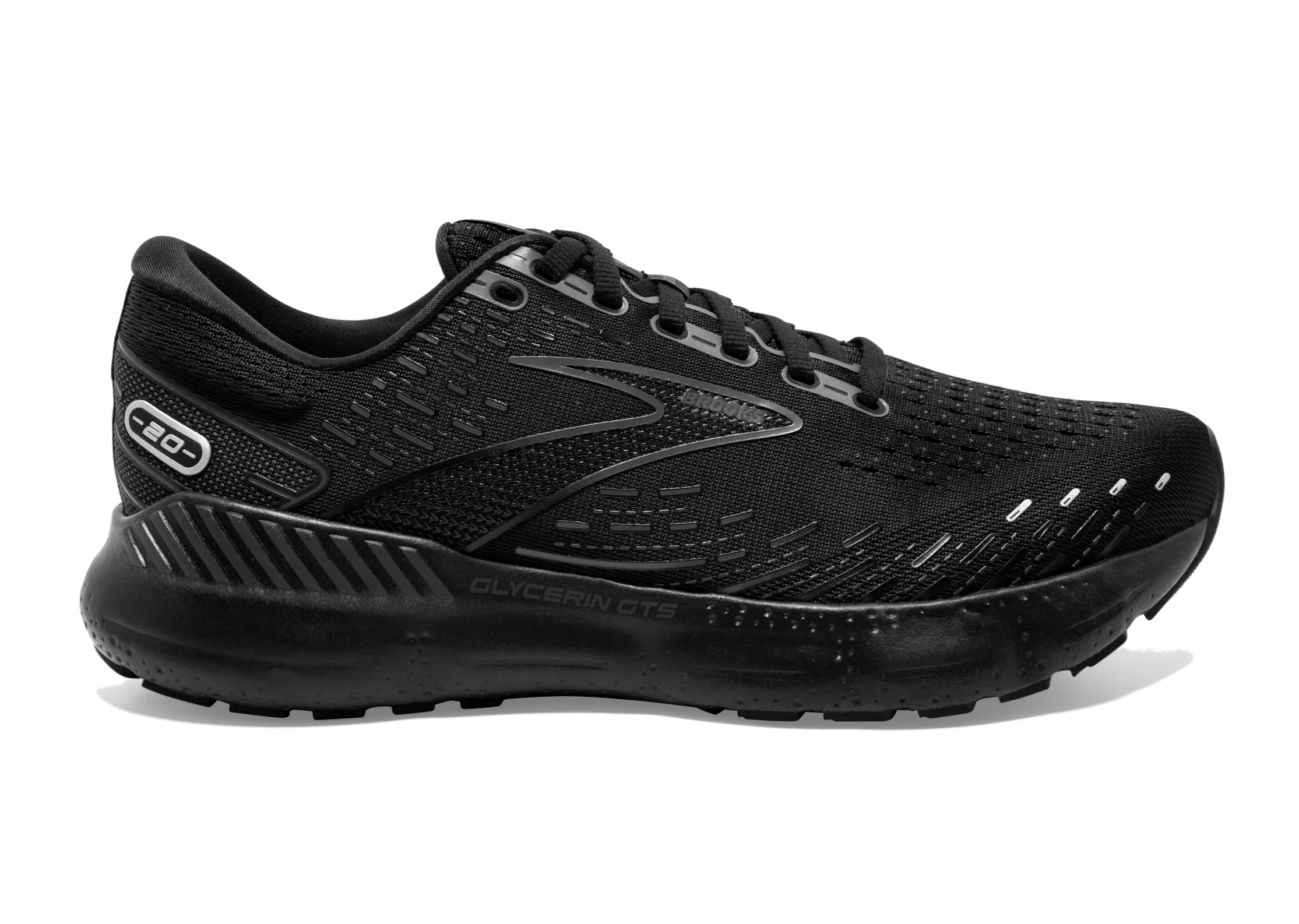 Brooks Glycerin GTS 20 (2E Width) - Black/Black/Ebony (Mens)