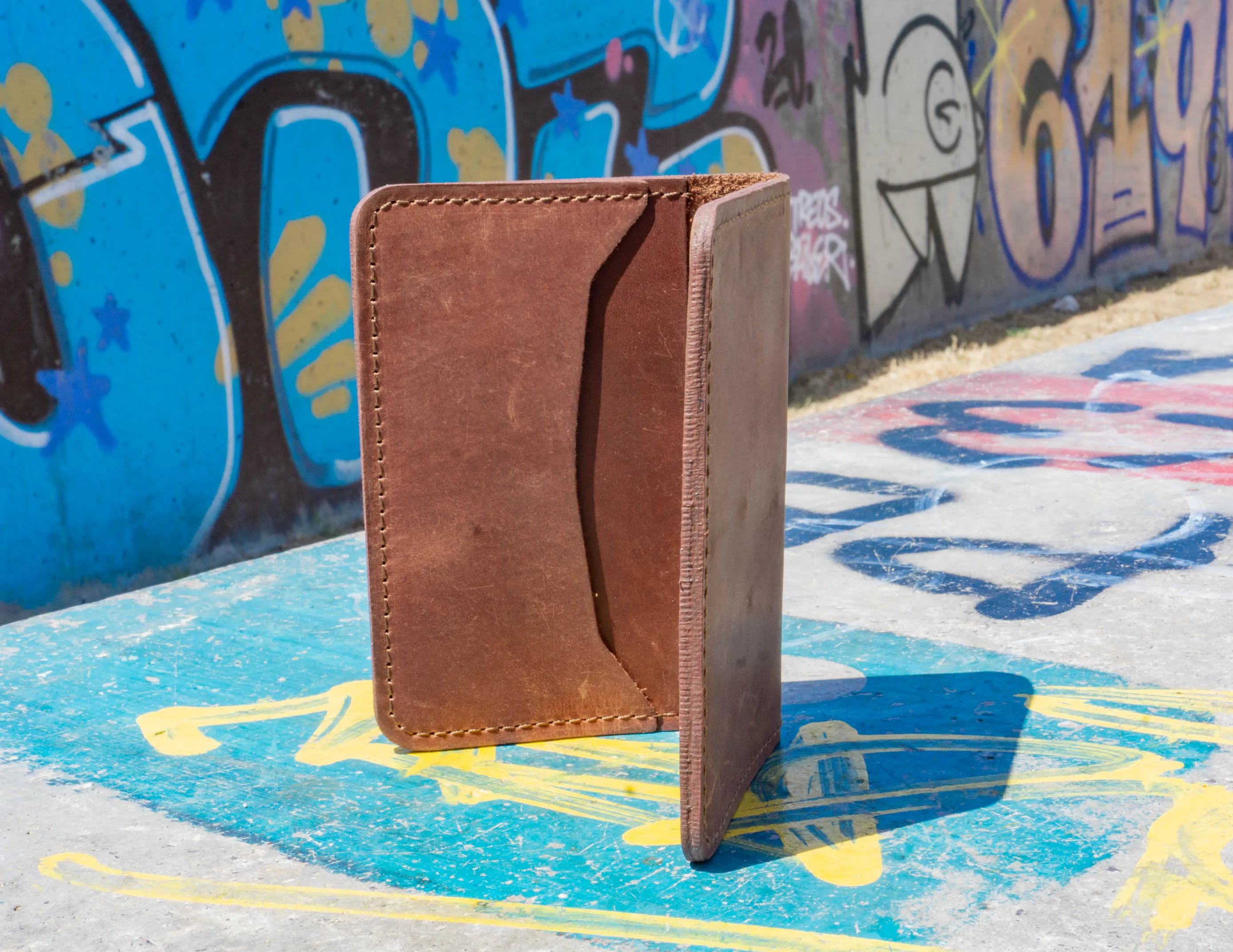 Brown Leather Wallet- Fashion Racing | HandCrafted and Personalized