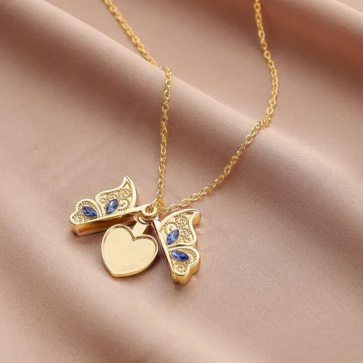 Butterfly Heart Necklace