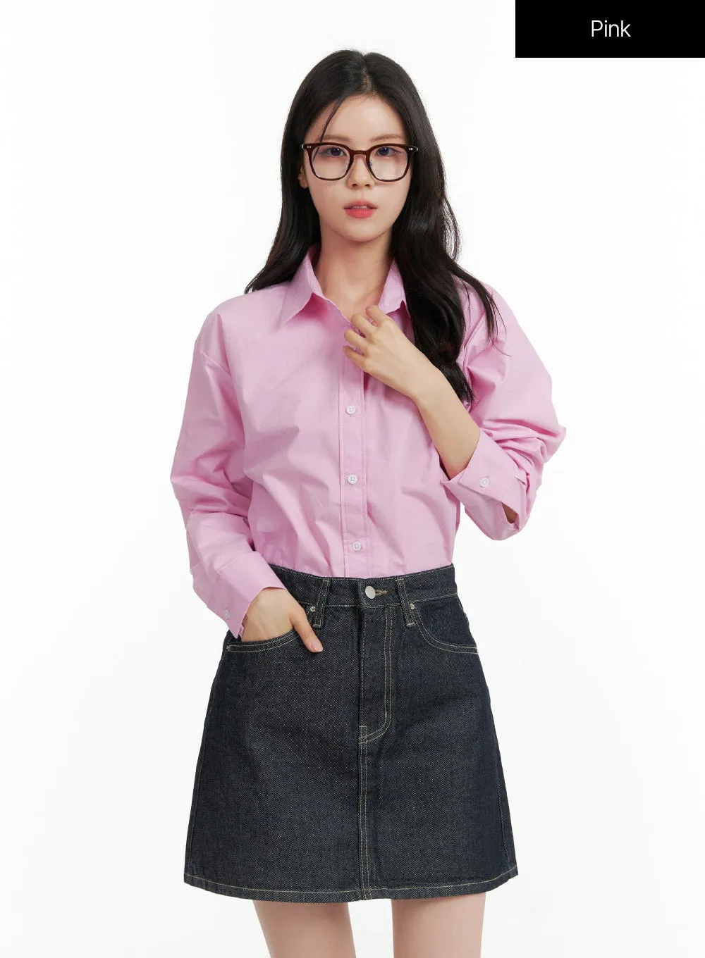 Buttoned Collar Shirt OF414