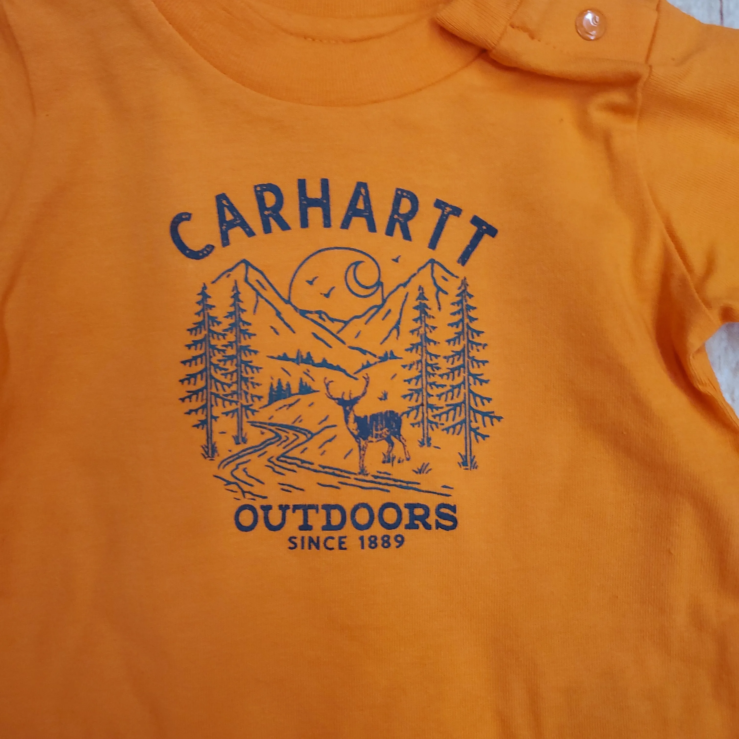 CARHARTT ORANGE LONG SLEEVE ONESIE