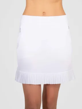 Cleo 17" Golf Skirt - White