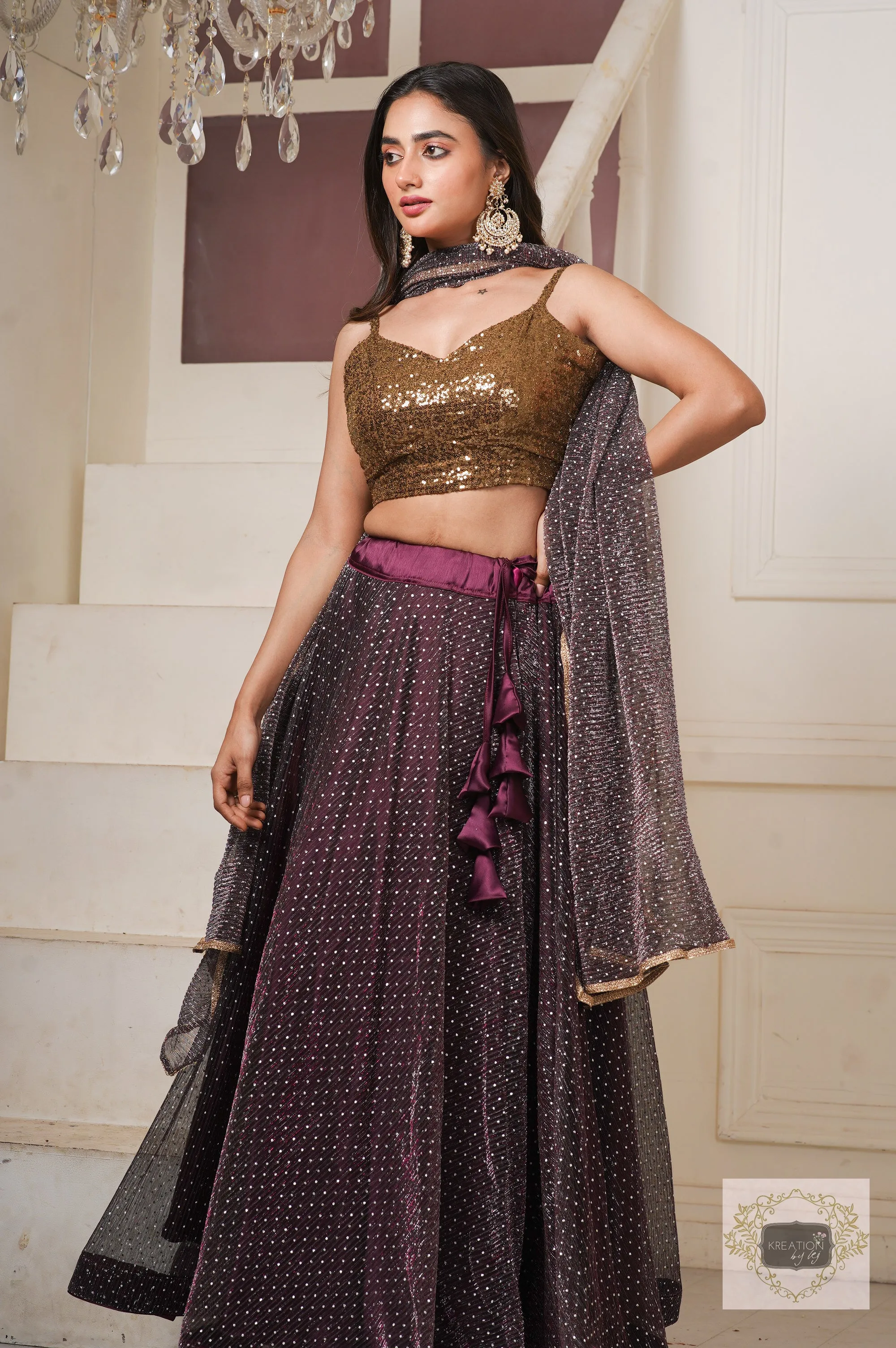 Cola Cocktail Flared Lehenga Set