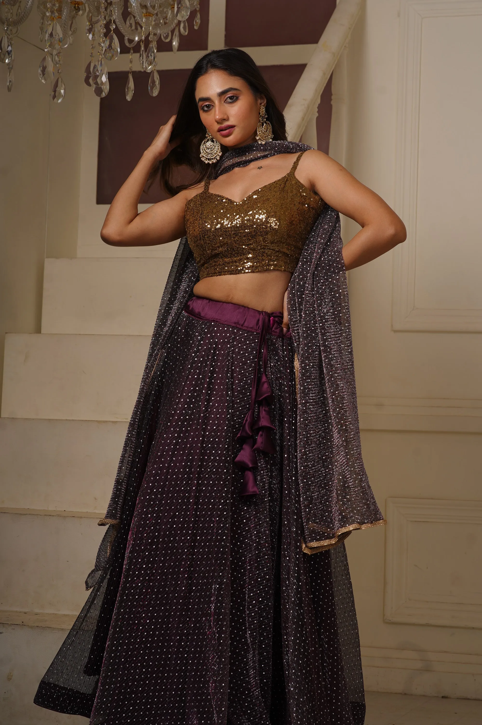 Cola Cocktail Flared Lehenga Set