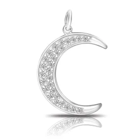 Crescent Moon Pendant Silver