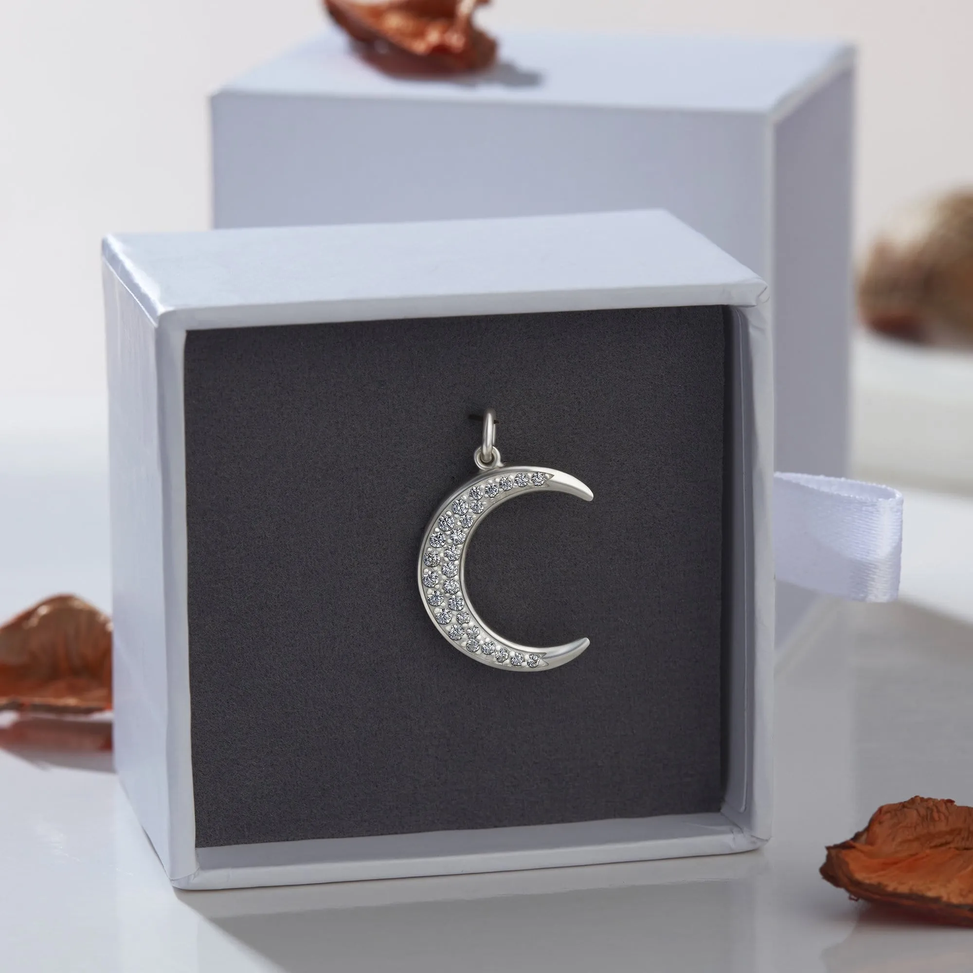 Crescent Moon Pendant Silver