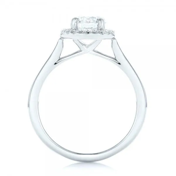 Custom Diamond Halo Engagement Ring [Setting Only] - EC089