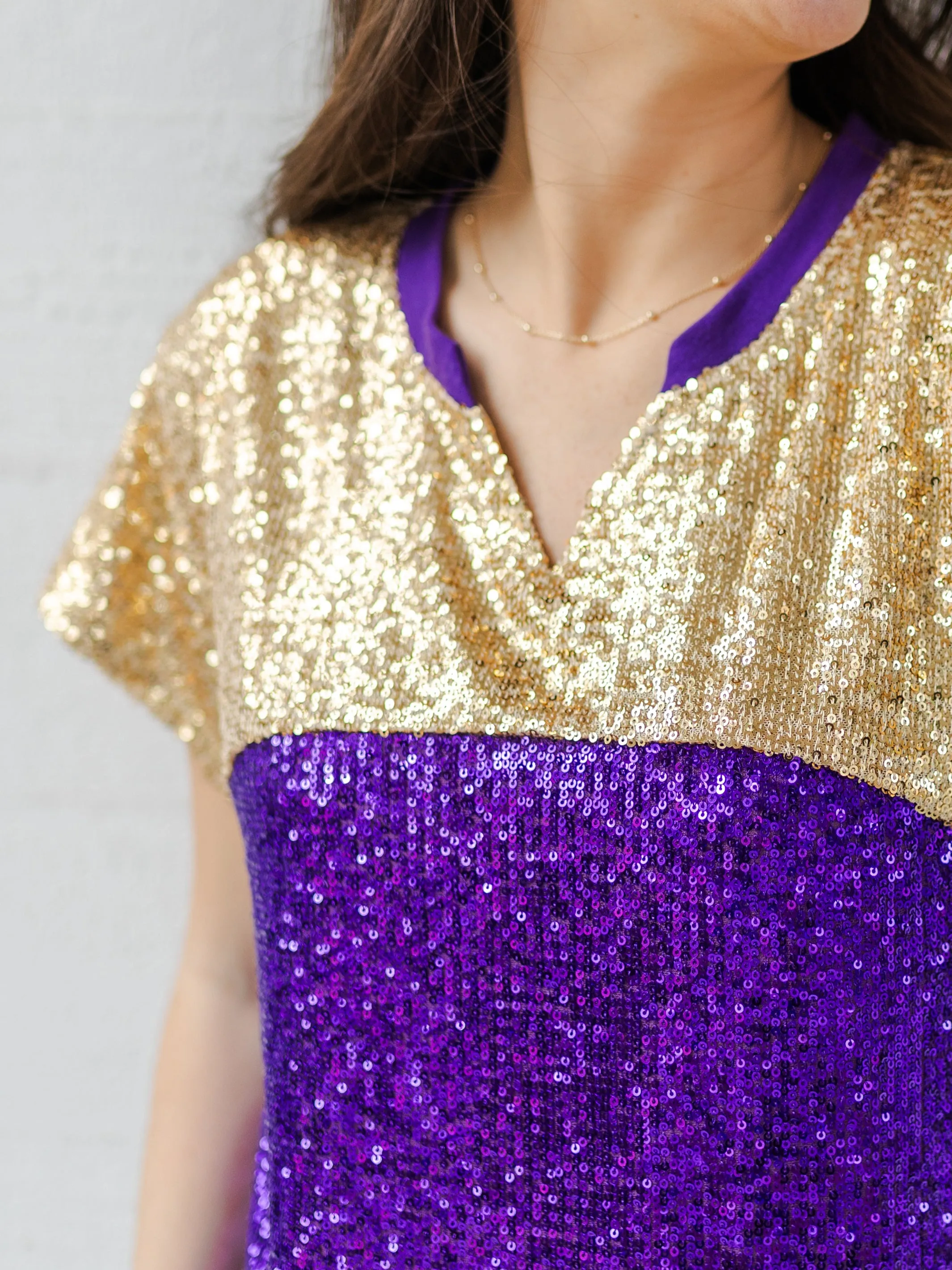 Diane Top | Purple   Gold