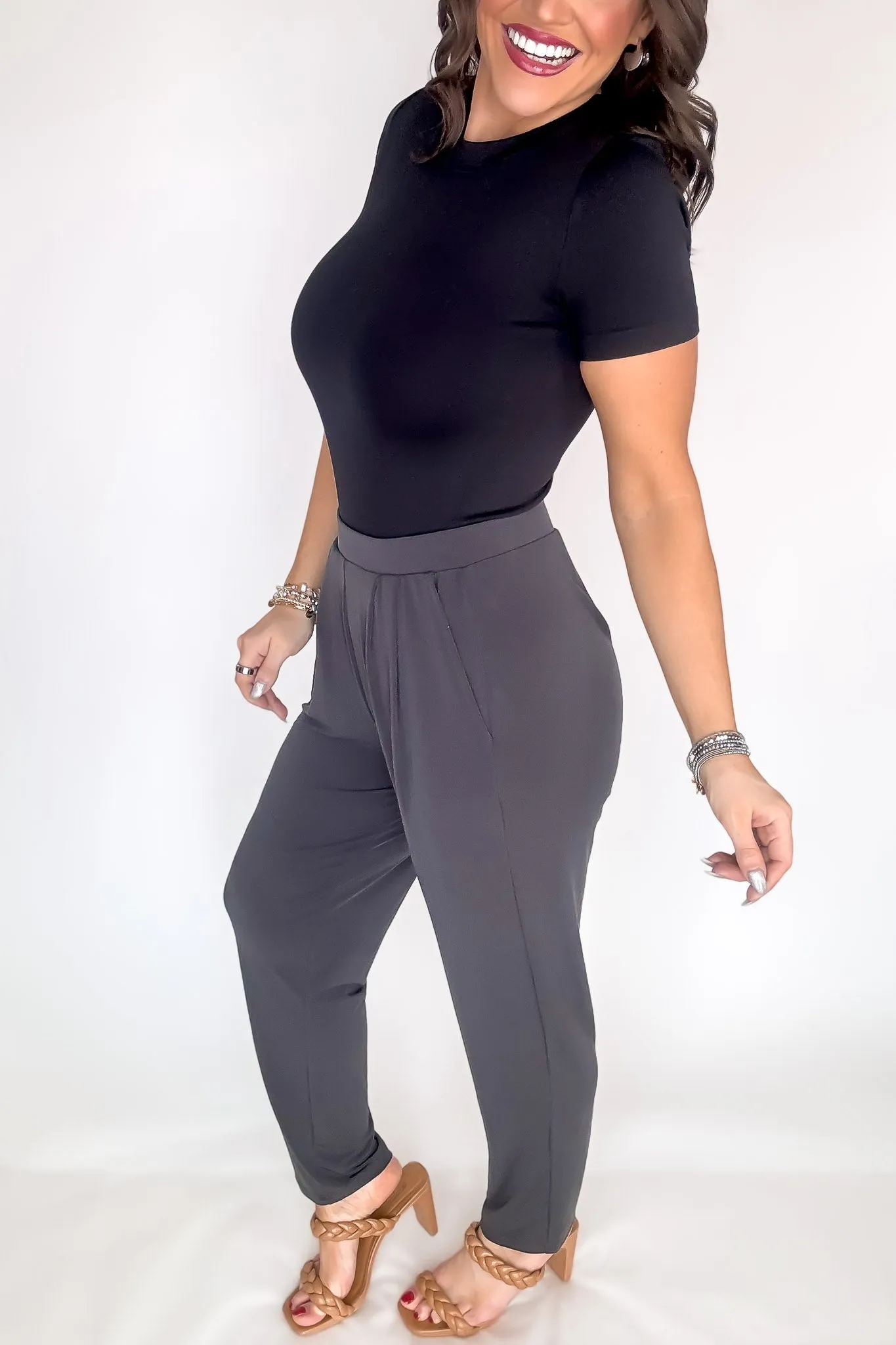 Dress It Up Ash Grey Stretch Dress Pants