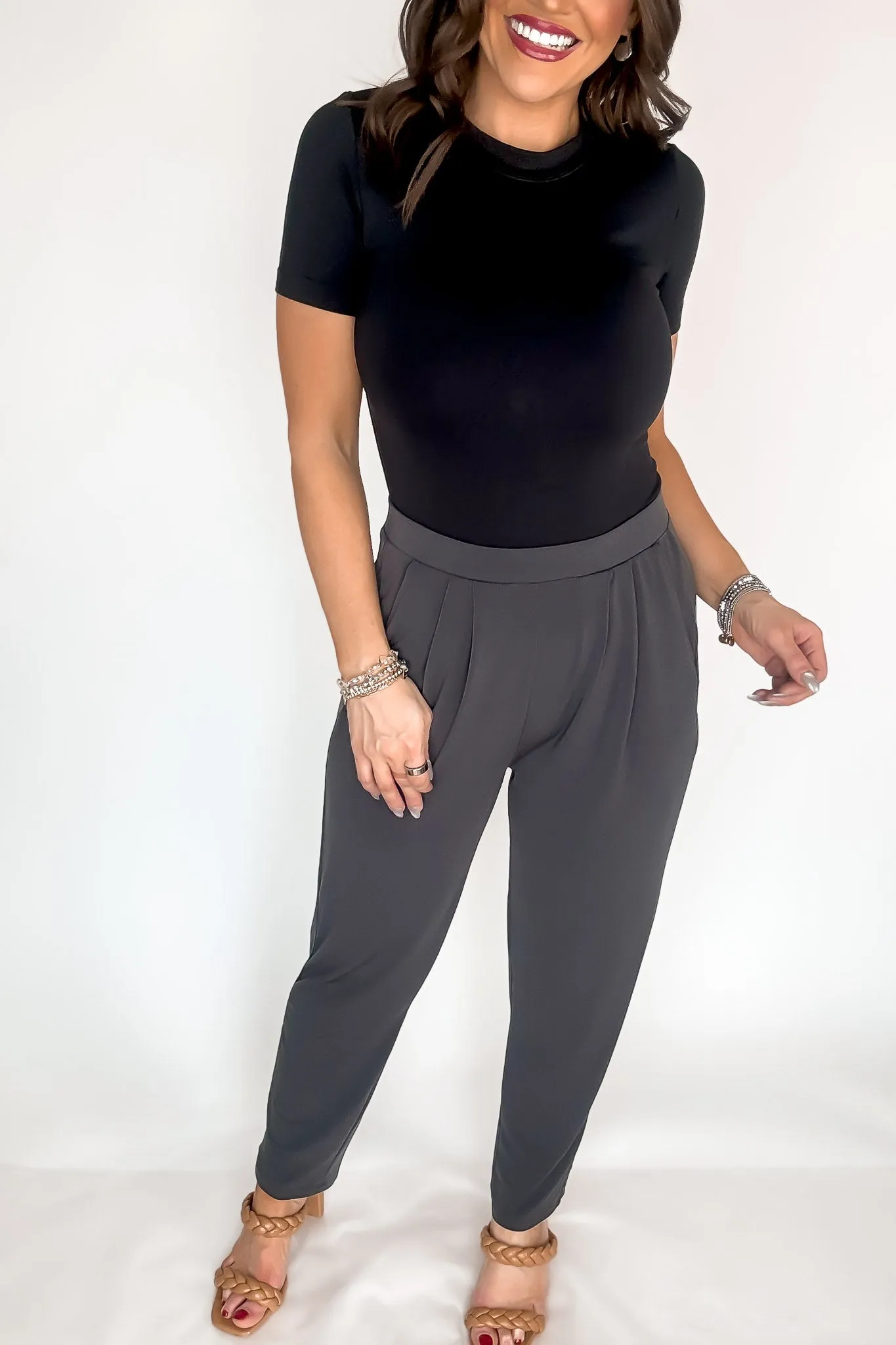 Dress It Up Ash Grey Stretch Dress Pants