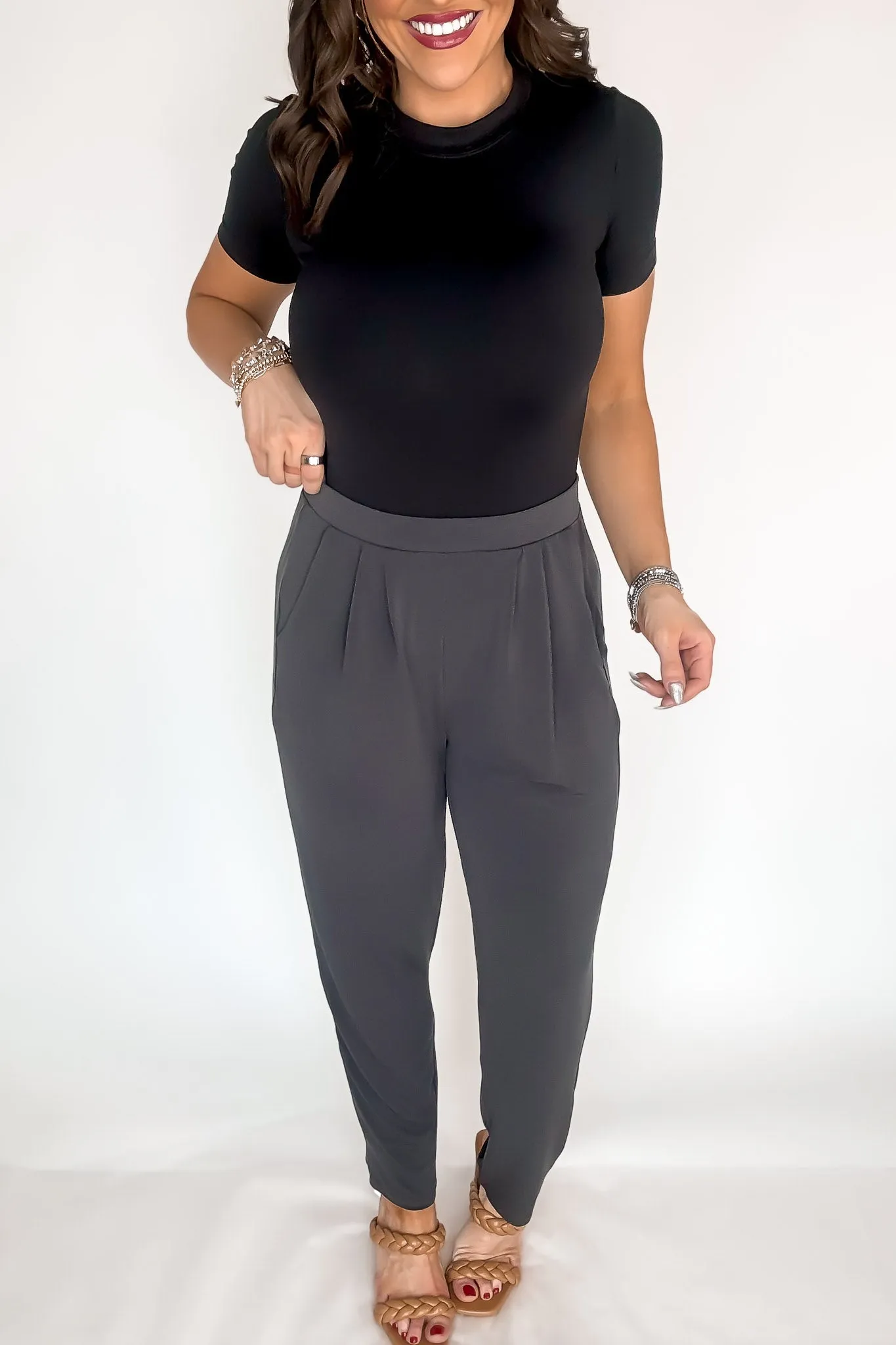 Dress It Up Ash Grey Stretch Dress Pants