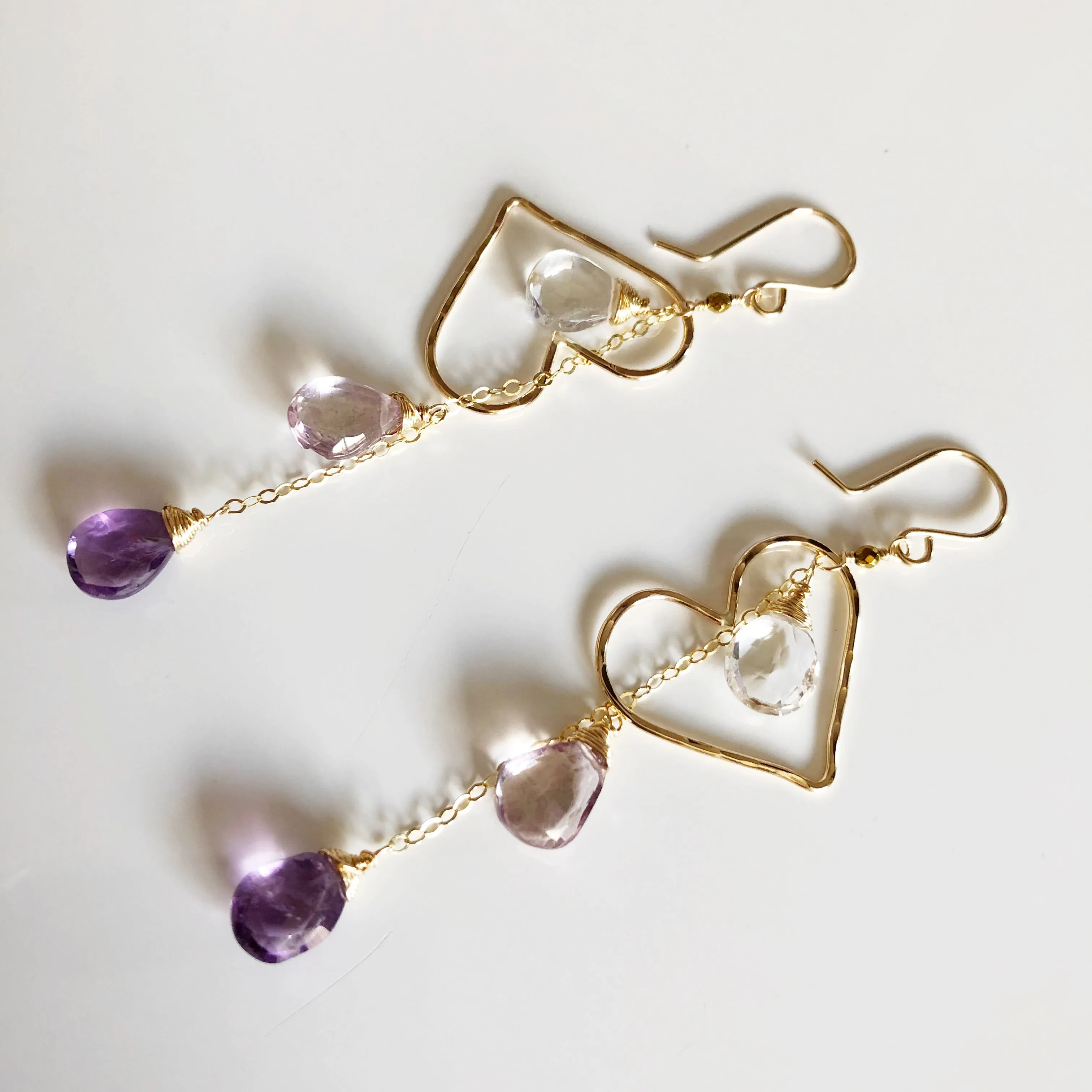 Earrings Aiko - purple ombré (E187)