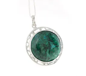 Eilat Stone Pendant in 925 Sterling Silver   Necklace #3