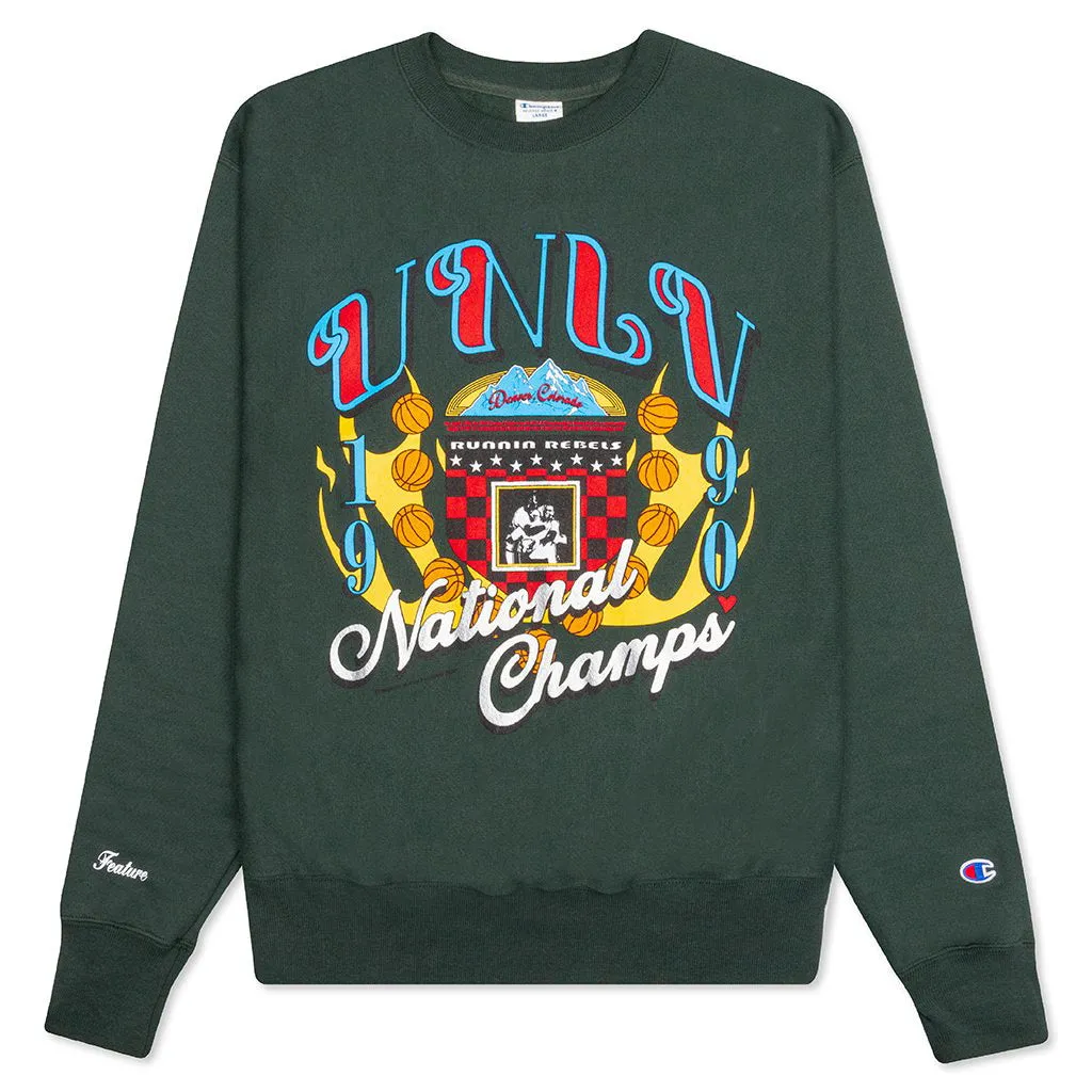 Feature x UNLV Rebel Madness Crewneck Sweater - Dark Green