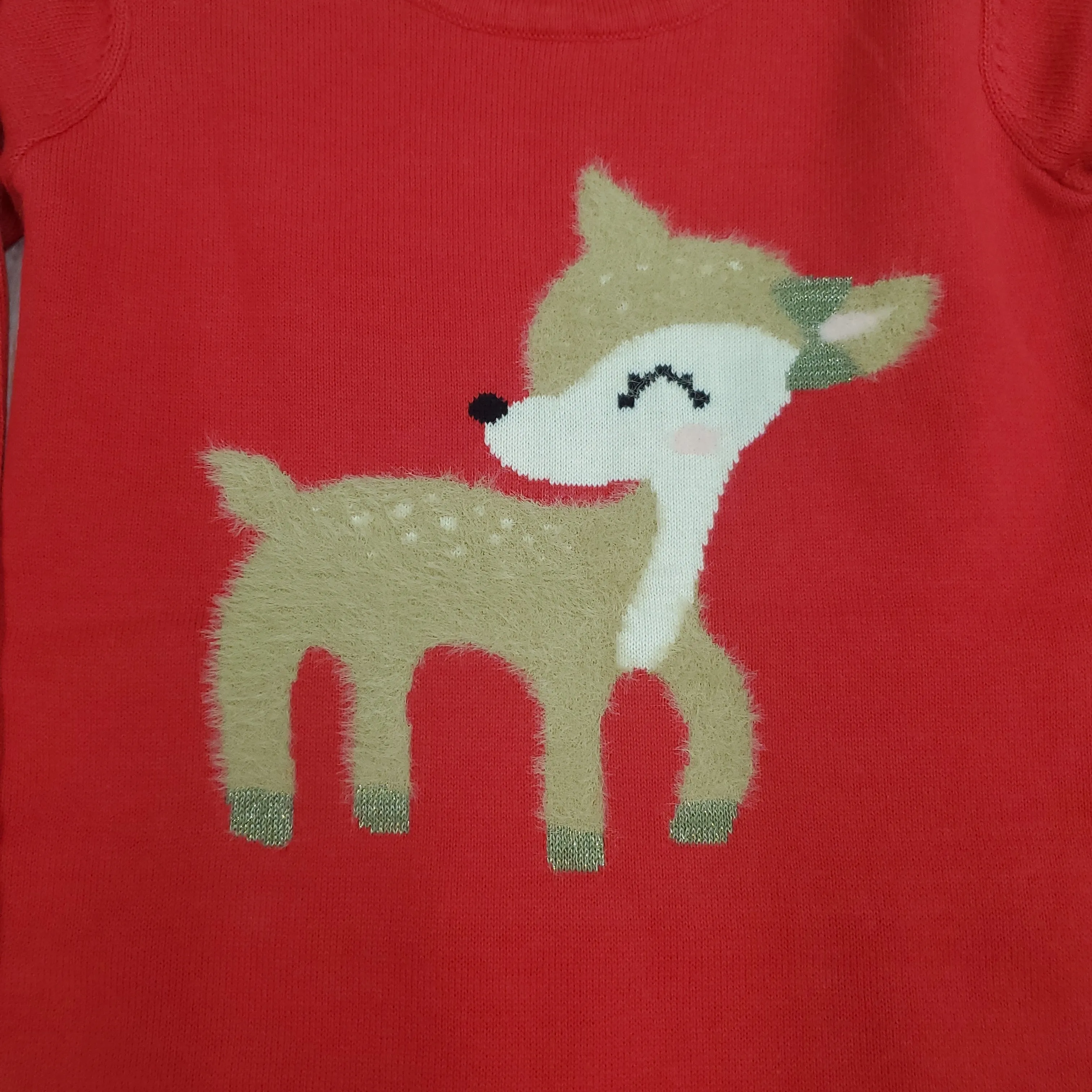 Giftcraft Red Long Sleeve Deer Dress