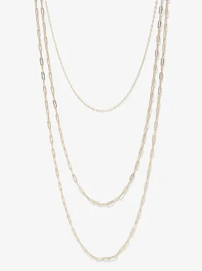 Gold Layered Linked Necklace