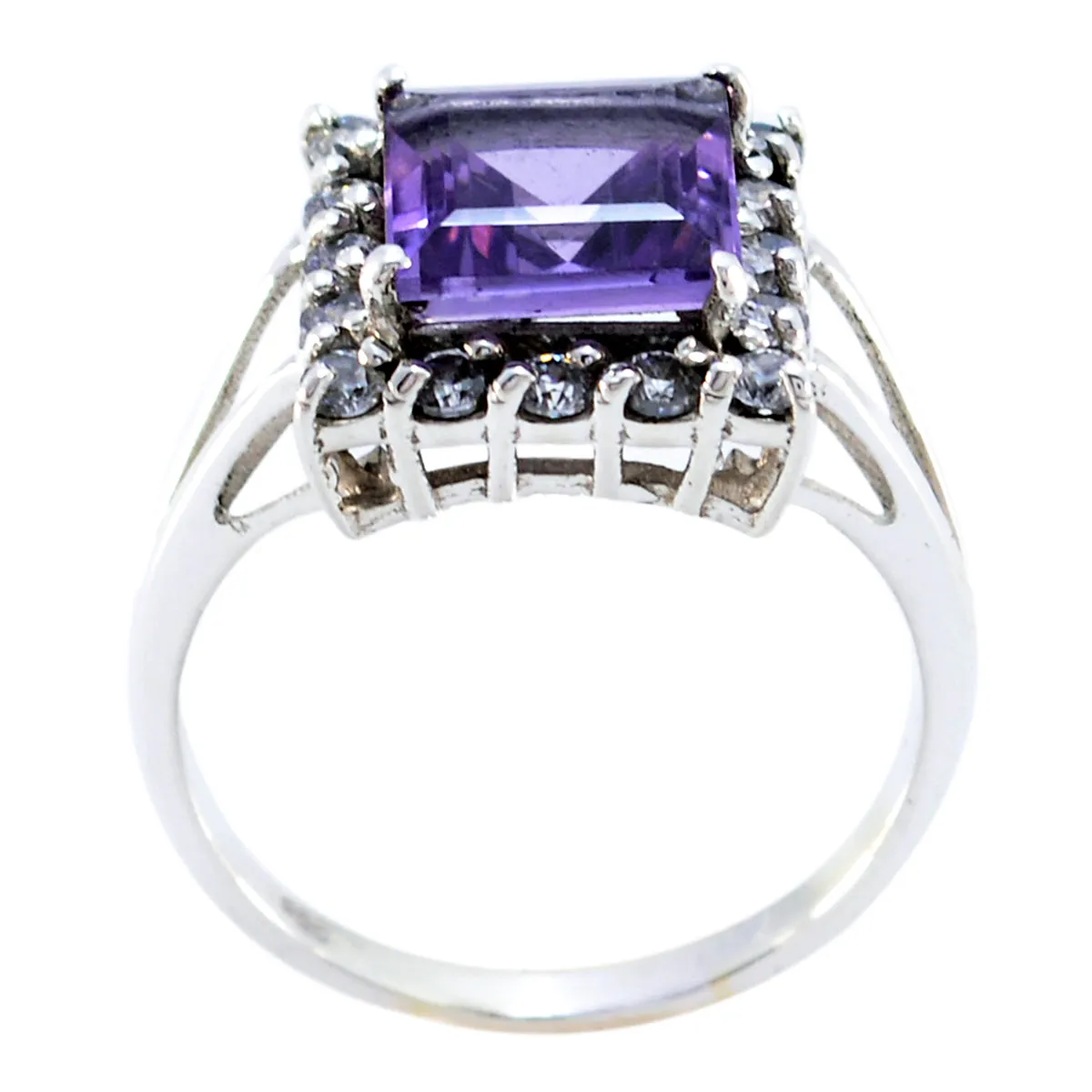 Gorgeous Gemstones Amethyst 925 Sterling Silver Ring Gift For Mom