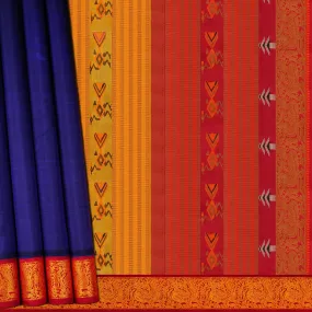 Handwoven Multi coloured Kanjivaram Silk Saree - 1975T006318DSC