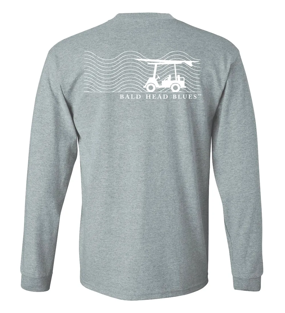 Island Tee - Long Sleeve Wave - Heather Grey