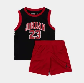 Jordan 23 Shorts Infant Toddler Set (Black/Red)