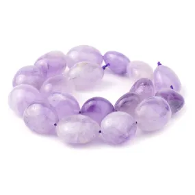 Lavender Amethyst 18-20X20-26mm Nugget Feather - Limited Editions - 15-16 inch - CLEARANCE