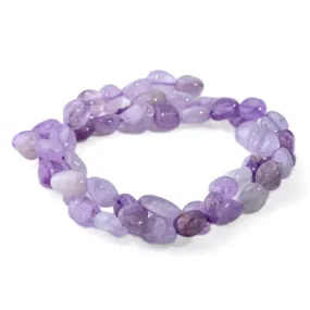 Lavender Amethyst 7x9-8x10mm Pebble - 15-16 Inch